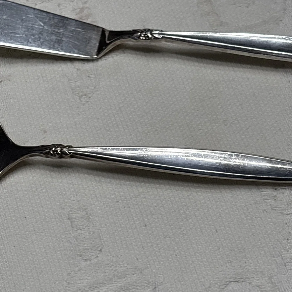 1965 GARLAND 1847 Rogers Bros IS Sugar Spoon Butter Knife Silver Plate Flatware